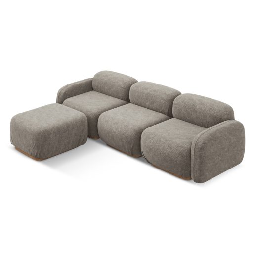 Ailani moduláris sarokkanapé taupe színben