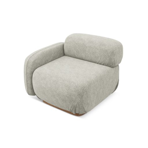 Ailani fotel modul 1 karfával bal - 95x95x73 ezüst színben