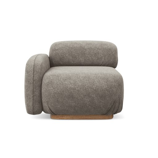 Ailani fotel modul 1 karfával bal - 95x95x73 taupe színben