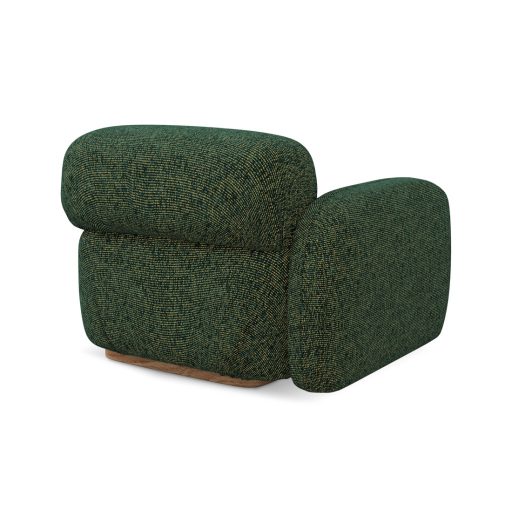 Ailani fotel modul 1 karfával bal - 95x95x73 zöld színben