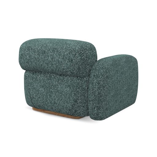 Ailani fotel modul 1 karfával bal - 95x95x73 farmerkék színben
