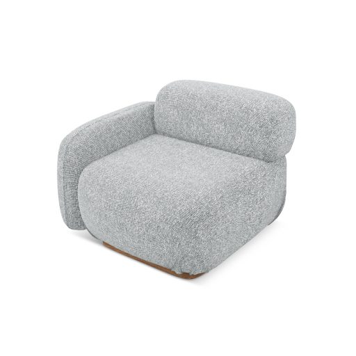 Ailani fotel modul 1 karfával bal - 95x95x73 ezüst színben