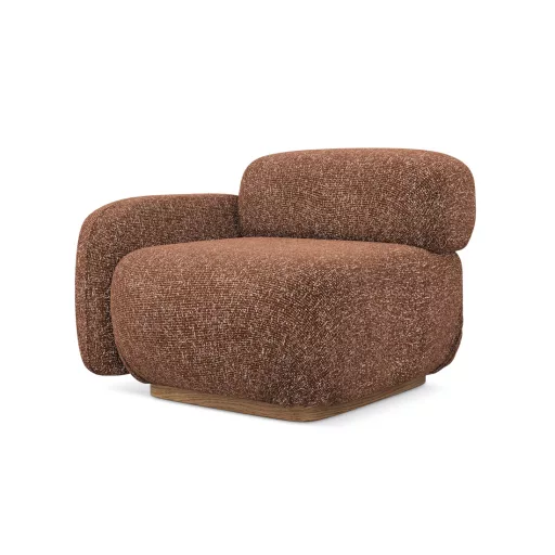Ailani fotel modul 1 karfával bal - 95x95x73 terracotta színben