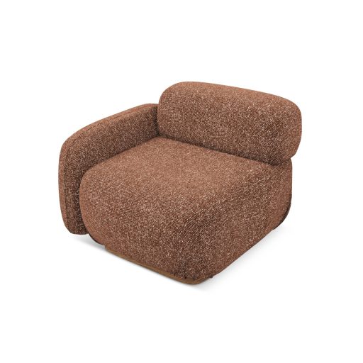 Ailani fotel modul 1 karfával bal - 95x95x73 terracotta színben