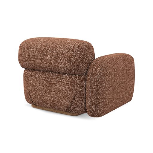 Ailani fotel modul 1 karfával bal - 95x95x73 terracotta színben