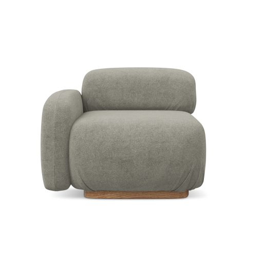 Ailani fotel modul 1 karfával bal - 95x95x73 taupe színben