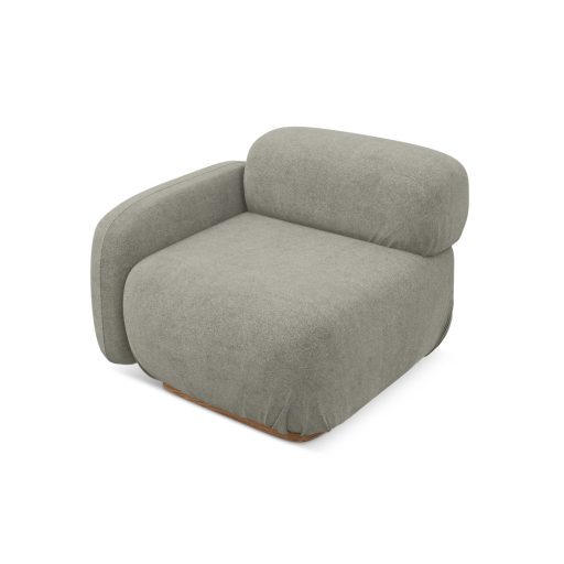Ailani fotel modul 1 karfával bal - 95x95x73 taupe színben