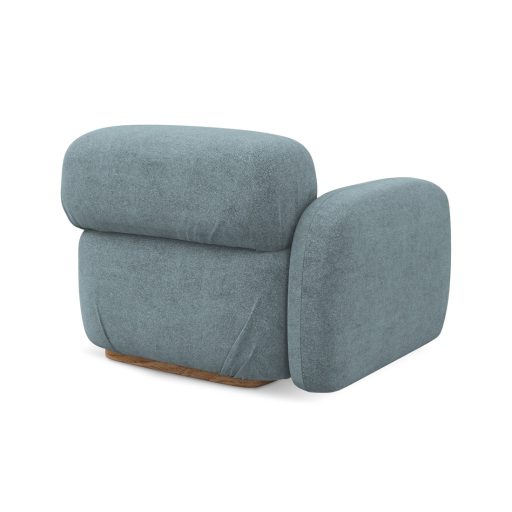 Ailani fotel modul 1 karfával bal - 95x95x73 farmerkék színben