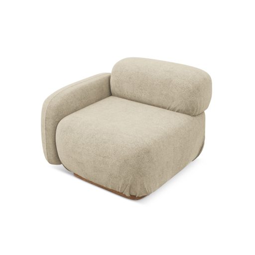 Ailani fotel modul 1 karfával bal - 95x95x73 bézs színben