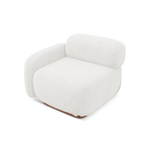 Ailani fotel modul 1 karfával bal - 95x95x73 fehér színben