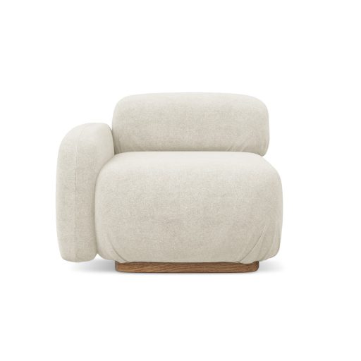 Ailani fotel modul 1 karfával bal - 95x95x73 pearl (gyöngy) színben