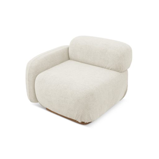 Ailani fotel modul 1 karfával bal - 95x95x73 pearl (gyöngy) színben