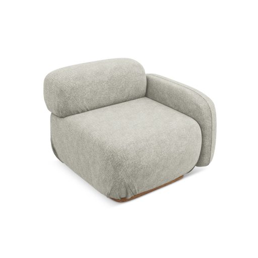  Ailani fotel modul 1 karfával jobb - 95x95x73 ezüst színben