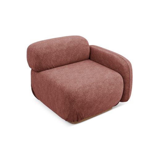  Ailani fotel modul 1 karfával jobb - 95x95x73 halvány rózsaszín színben