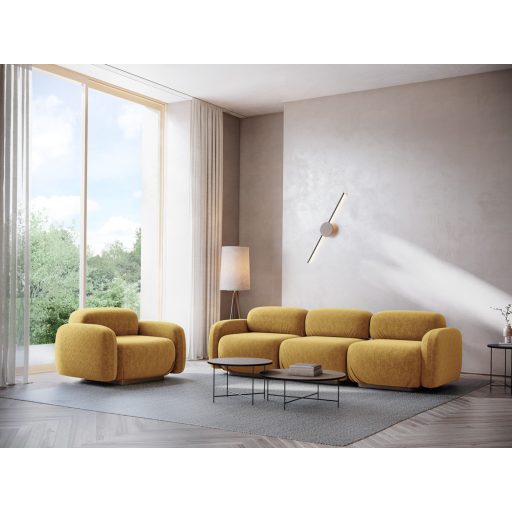 Ailani fotel modul 1 karfával jobb - 95x95x73 mustár színben