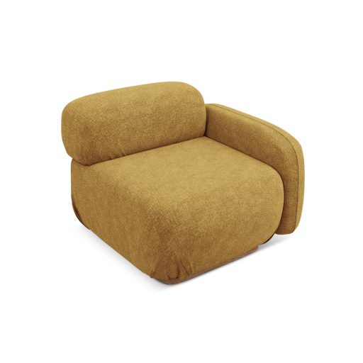  Ailani fotel modul 1 karfával jobb - 95x95x73 mustár színben