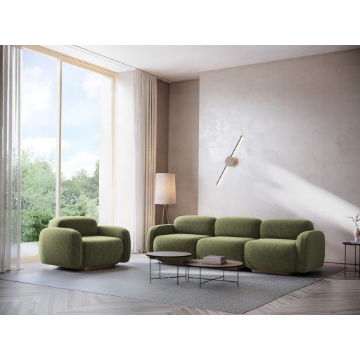  Ailani fotel modul 1 karfával jobb - 95x95x73 olívazöld színben