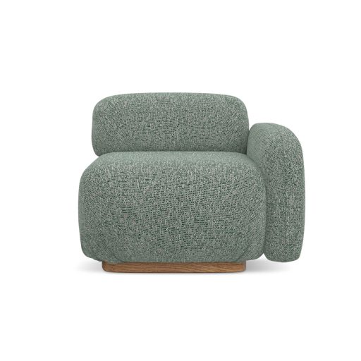  Ailani fotel modul 1 karfával jobb - 95x95x73 világoszöld színben