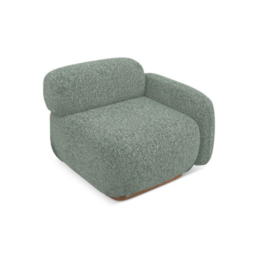  Ailani fotel modul 1 karfával jobb - 95x95x73 világoszöld színben