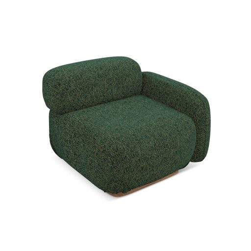  Ailani fotel modul 1 karfával jobb - 95x95x73 zöld színben
