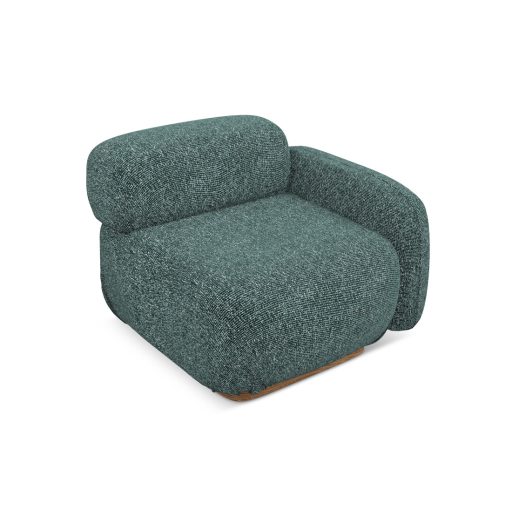  Ailani fotel modul 1 karfával jobb - 95x95x73 farmerkék színben