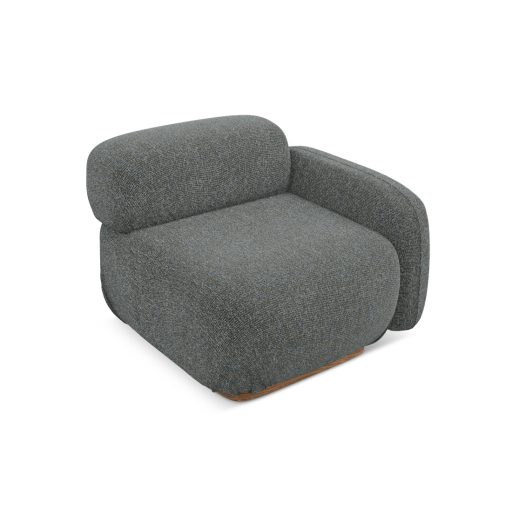  Ailani fotel modul 1 karfával jobb - 95x95x73 acélszürke színben