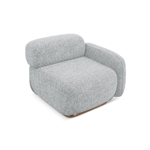  Ailani fotel modul 1 karfával jobb - 95x95x73 ezüst színben