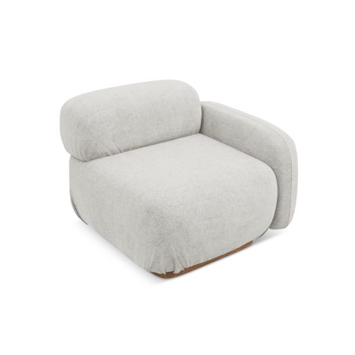 Ailani fotel modul 1 karfával jobb - 95x95x73 ezüst színben