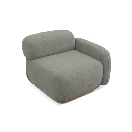  Ailani fotel modul 1 karfával jobb - 95x95x73 szürkésbézs színben