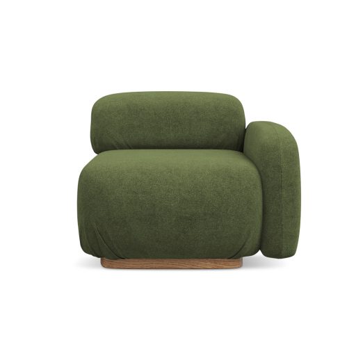  Ailani fotel modul 1 karfával jobb - 95x95x73 olívazöld színben