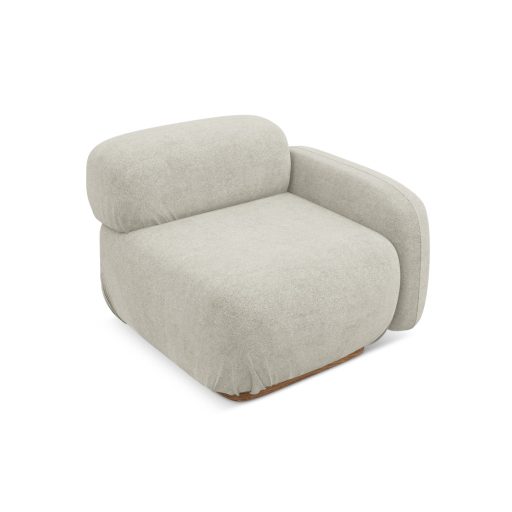  Ailani fotel modul 1 karfával jobb - 95x95x73 világosbézs színben