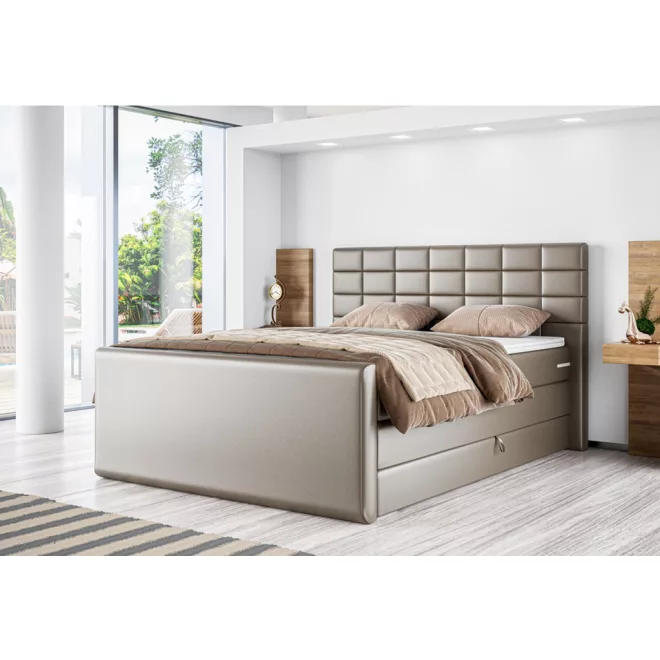 Aiva boxspring ágy ágyneműtartóval 80 X 200