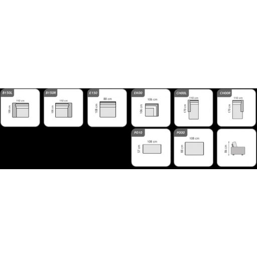 Allente sarokkanapé 308 cm x 170 cm - jobbos