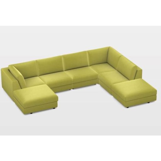 Allente U-alakú sarokgarnitúra 194 cm x 388 cm x 282 cm - jobbos
