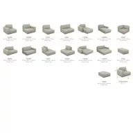   Ares U-alakú sarokgarnitúra 193 cm x 386 cm x 281 cm - jobbos