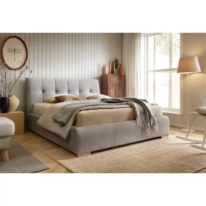 Aston kárpitozott ágy - 106 cm magas fejvéggel - 80 X 200 fekvőfelület