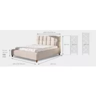   Aston kárpitozott ágy - 106 cm magas fejvéggel - 160 X 200 fekvőfelület