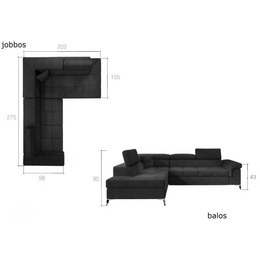 BD Erdo sarokgarnitúra jobbos