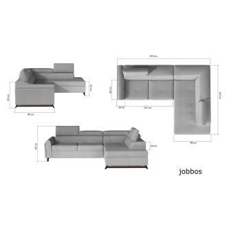 Kai ágyazható sarokgarnitúra - jobbos