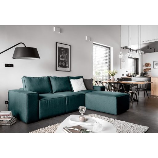 Sila ágyazható dán design sarokkanapé - jobbos
