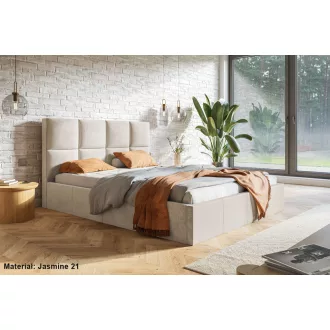   Balaton ágykeret 180 X 200 fekvőfelület, ágyráccsal és ágyneműtartóval, Jasmine24 világosbarna Expressz szállítással