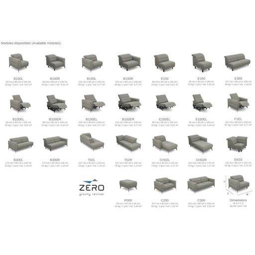 Bali 3 személyes kanapé 1 karral bal