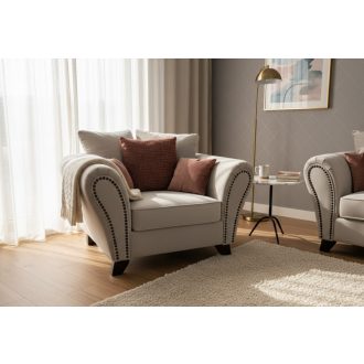   Bayamo bársony fotel Dolce10 világosszürke színben kiállítási kedvezménnyel