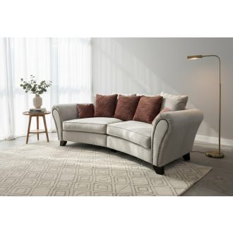   Bayamo 3 személyes bársony kanapé Dolce10 világosszürke színben kiállítási kedvezménnyel