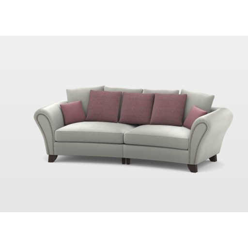 Bayamo 3 személyes bársony kanapé Dolce10 világosszürke színben kiállítási kedvezménnyel