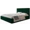Békéscsaba ágykeret 180 X 200 fekvőfelület, ágyráccsal és ágyneműtartóval, Kronos19 sötétzöld Expressz szállítással