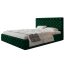 Békéscsaba ágykeret 180 X 200 fekvőfelület, ágyráccsal és ágyneműtartóval, Kronos19 sötétzöld Expressz szállítással