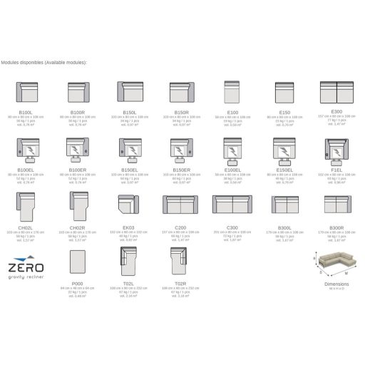 Belti relax sarokkanapé 232 cm X 286 cm - balos 