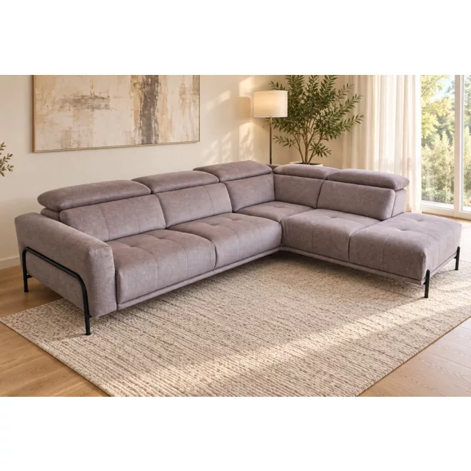 Berg sarok ülőgarnitúra 282 cm X 226 cm - motorosan mélyíthető ülőfelülettel - jobbos - AquaClean Titan 80 - kiállítási kedvezménnyel
