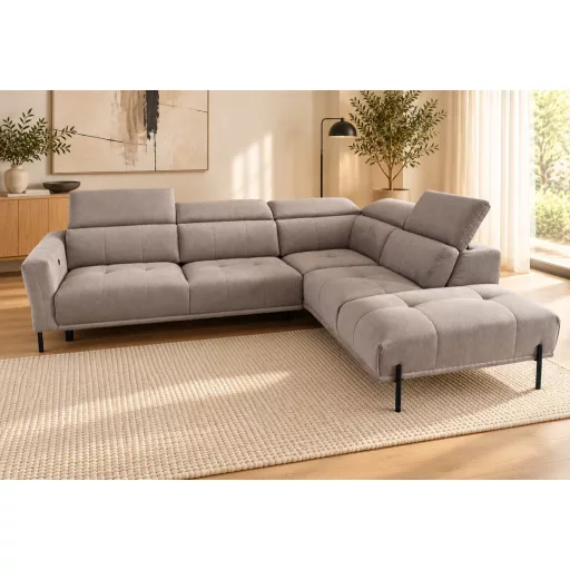 Berg sarok ülőgarnitúra 282 cm X 226 cm - motorosan mélyíthető ülőfelülettel - jobbos - AquaClean Titan 80 - kiállítási kedvezménnyel